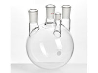 MSE PRO Straight Four-Mouth Round Bottom Ball Bottle, Main Mouth: 24/40, Side Mouth: 24/40, Front Mouth: 14/20, 2000mL