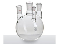 MSE PRO Straight Four-Mouth Round Bottom Ball Bottle, Main Mouth: 29/42, Side Mouth: 24/40, Front Mouth: 14/20, 2000mL