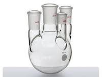 MSE PRO Straight Four-Mouth Round Bottom Ball Bottle, Main Mouth: 29/42, Side Mouth: 24/40, Front Mouth: 19/22, 500mL
