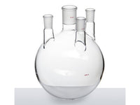 MSE PRO Straight Four-Mouth Round Bottom Ball Bottle, Main Mouth: 40/50, Side Mouth: 24/40, Front Mouth: 24/40, 5000mL