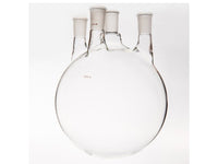 MSE PRO Straight Four-Mouth Round Bottom Ball Bottle, Middle Grinding Mouth: 24/40, Side Grinding Mouth: 24/40, Front Grinding Mouth: 24/40, 5000mL