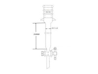 MSE PRO Strengthened Port, with Ears, Chromatography Column, φ17mm, Effective Length 254mm, Aperture of the Gate: 2mm, 19/22 - MSE Supplies LLC