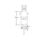 MSE PRO Strengthened Port, with Ears, Chromatography Column, φ46mm, Effective Length 305mm, Aperture of the Gate: 2mm, 24/40