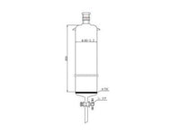 MSE PRO Strengthened Port, with Ears, Chromatography Column, φ80mm, Effective Length 203mm, Aperture of the Gate: 4mm, 24/40