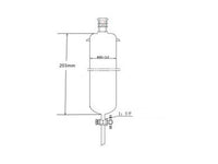 MSE PRO Strengthened Port, with Ears, Chromatography Column, φ80mm, Effective Length 203mm, Aperture of the Gate: 4mm, 24/40