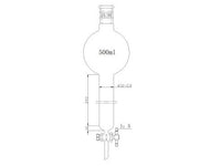 MSE PRO Strengthened Port, with Storage Ball Chromatography Column, 24/40, φ32mm, Effective Length 305mm, Storage Ball: 500mL