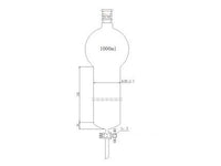 MSE PRO Strengthened Port, with Storage Ball Chromatography Column, 24/40, φ80mm, Effective Length 254mm, Storage Ball: 1000mL