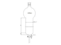 MSE PRO Chromatography Column with Storage Ball, 24/40, φ80mm, Effective Length 457mm, Storage Ball: 1000mL