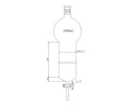 MSE PRO Strengthened Port, with Storage Ball Chromatography Column, 24/40, φ80mm, Effective Length 610mm, Storage Ball: 1000mL