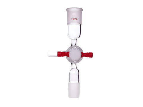 MSE PRO Suction Conversion Joint, with 2mm T-Type PTFE Valve Plug, Grinding Mouth: 19/22