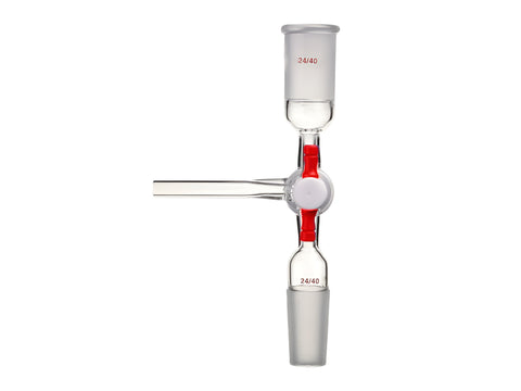 MSE PRO Suction Conversion Joint, with 2mm T-Type PTFE Valve Plug, Grinding Mouth: 24/40