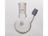 MSE PRO Thermometer Sleeve Round Bottom Flask with Rubber Cap, Capacity: 100mL, Grinding Mouth: 24/40