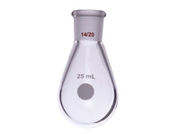 MSE PRO Thick-Walled Eggplant-Shaped Bottle, High Strength, Grinding Mouth: 14/20, 25mL