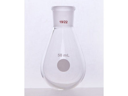 MSE PRO Thick-Walled Eggplant-Shaped Bottle, High Strength, Grinding Mouth: 19/22, 50mL