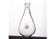 MSE PRO Thin-Walled Eggplant-Shaped Bottle for Rotary Evaporation, High Strength, Grinding Mouth: 14/20, 100mL