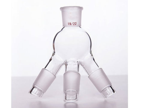 MSE PRO Three-Way Distillation Receiving Tube, Grinding Mouth: 19/22
