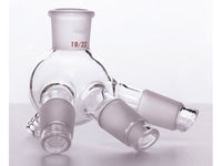 MSE PRO Three-Way Distillation Receiving Tube, with Small Nozzle, Grinding Mouth: 19/22