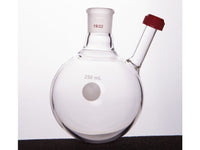 MSE PRO Two-Necked Ball Bottle with Ribbed Mouth, Grinding Mouth: 19/22, 250mL