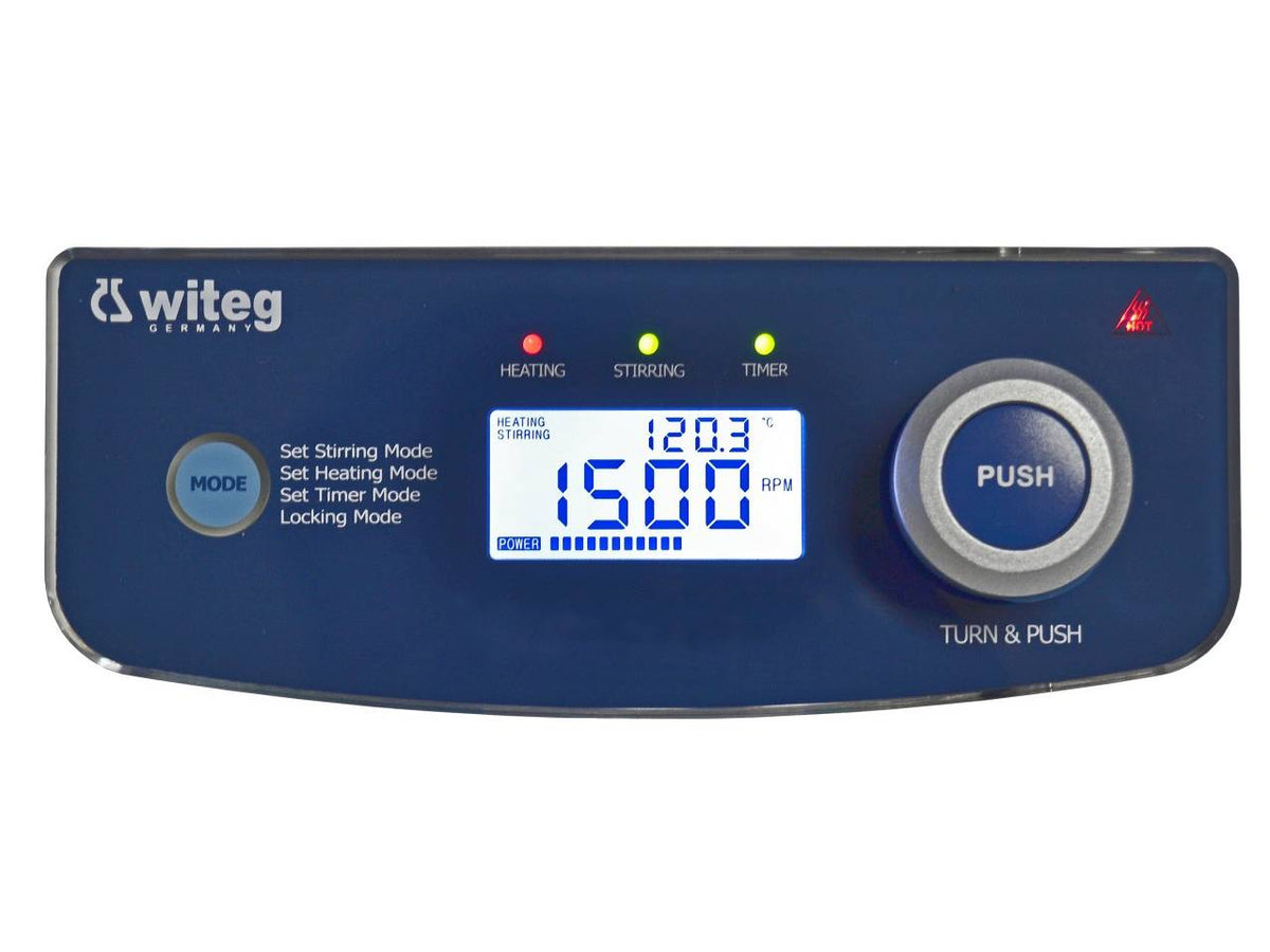 Witeg Magnetic Stirrer MS-500D, Digital, Up to 1500RPM, 200x200mm Solid Ceramic Plate