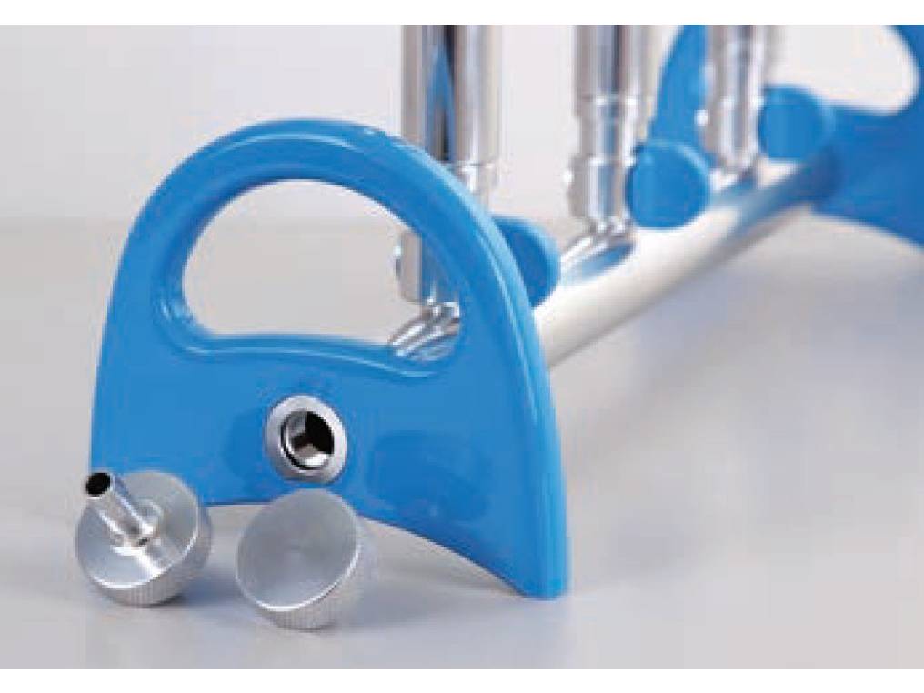 Witeg Manifold MultiVac X10-MS, With 3 or 6 Places, Aluminium With Stopper Connections