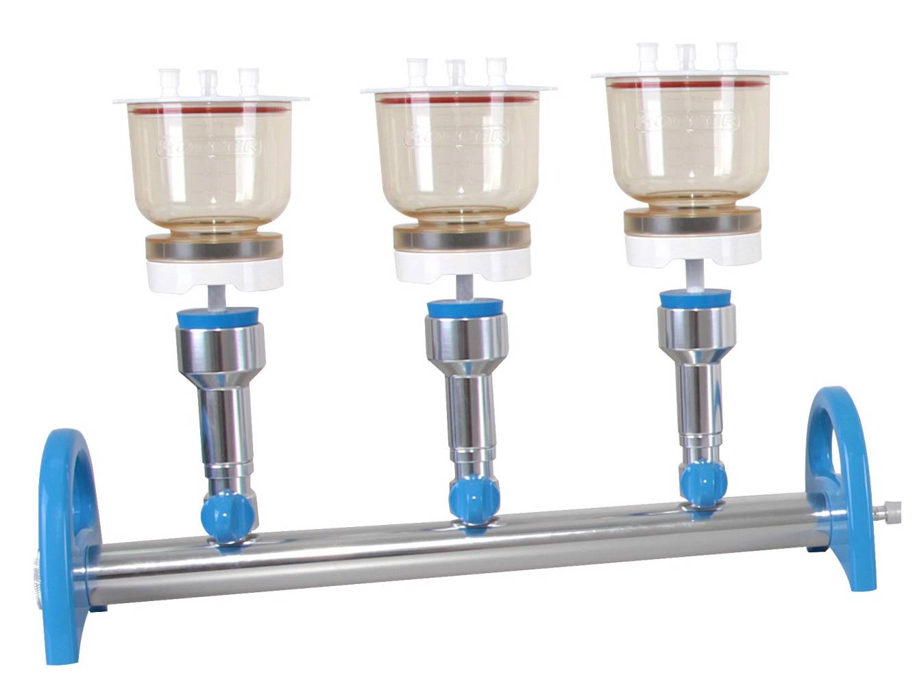 Witeg Manifold MultiVac X10-MS, With 3 or 6 Places, Aluminium With Stopper Connections