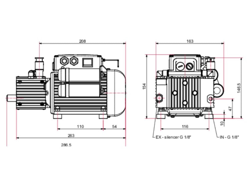 Pfeiffer MVP 015-2 Diaphragm Pump, 100–236 V, 50/60 Hz – MSE Supplies
