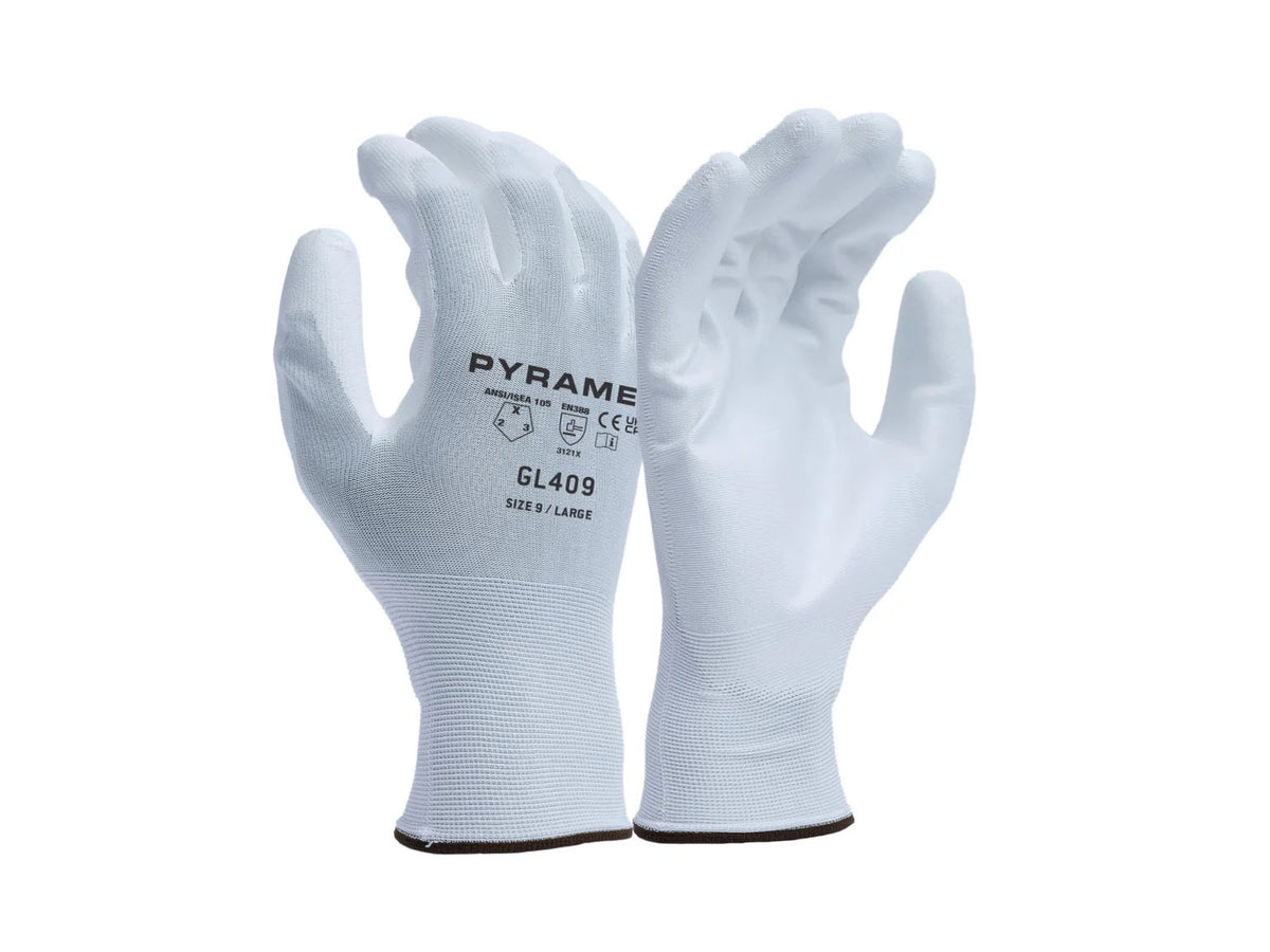 PYRAMEX Dipped GL409 - Polyurethane Gloves, PK of 12 - MSE Supplies LLC