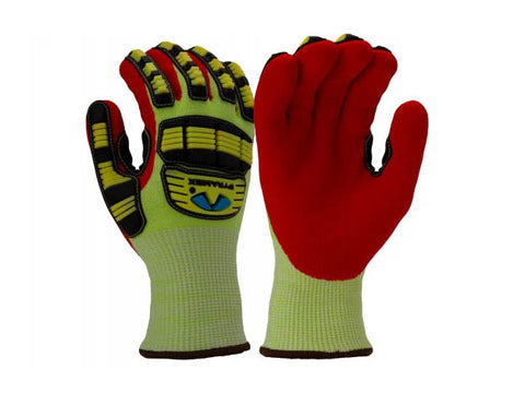 PYRAMEX Dipped GL612C - Insulated Nitrile Sandy A5 Cut Level 2 Impact Gloves, PK of 12 - MSE Supplies LLC