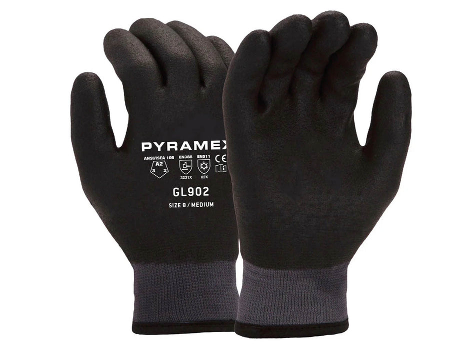 PYRAMEX Dipped GL902 - Insulated HPT A2 Cut Gloves, PK of 12 - MSE Supplies LLC