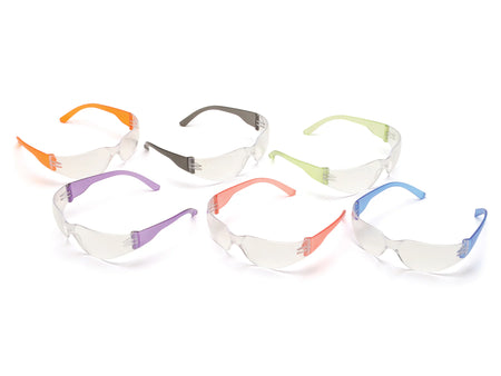 PYRAMEX Frameless Intruder® Assorted Temple Colors Safety Glasses, PK of 12 - MSE Supplies LLC