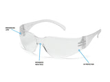 PYRAMEX Frameless Intruder® Uncoated Safety Glasses, PK of 12 - MSE Supplies LLC