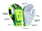 PYRAMEX Leather Driver GL3012CB – Premium Goatskin Driver Para-Aramid A6 Cut Level 2 Impact Gloves, PK of 12 - MSE Supplies LLC