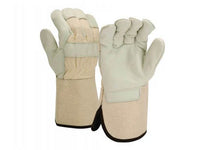 PYRAMEX Leather Palm GL1004W - Cowhide Gauntlet Cuff Gloves, PK of 12 - MSE Supplies LLC