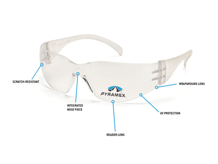 PYRAMEX Readers Intruder® Reader Safety Glasses, PK of 12 - MSE Supplies LLC