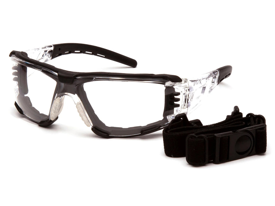 PYRAMEX Sealed Fyxate™ Foam Padded Safety Glasses, PK of 12 - MSE Supplies LLC