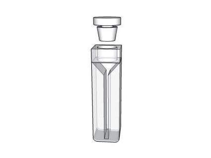 MSE PRO Micro Cuvettes With White Walls And Stopper, 5mm Path Length, ES Quartz Glass (190 nm - 2500 nm), Laboratory Spectrometers and Spectrophotometers, MSE Supplies LLC, MSE Supplies