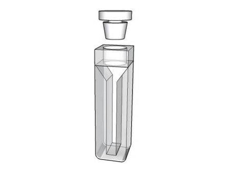 MSE PRO Micro Cuvettes With White Walls And Stopper, 5mm Path Length, ES Quartz Glass (190 nm - 2500 nm), Laboratory Spectrometers and Spectrophotometers, MSE Supplies LLC, MSE Supplies