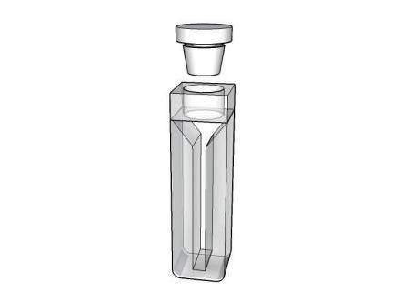 MSE PRO Micro Cuvettes With White Walls And Stopper, 40mm Path Length, ES Quartz Glass (190 nm - 2500 nm), Laboratory Spectrometers and Spectrophotometers, MSE Supplies LLC, MSE Supplies