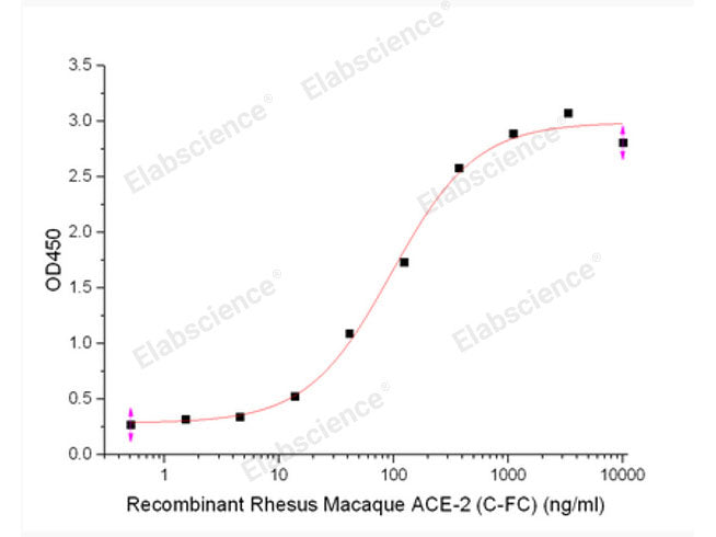 Recombinant Rhesus Macaque Angiotensin-Converting Enzyme 2/ACE-2 (C-Fc)