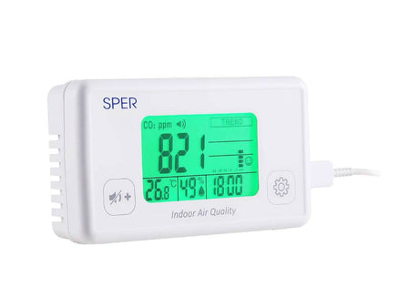 Sper Scientific Indoor Air Quality Monitor with Color Coded Display