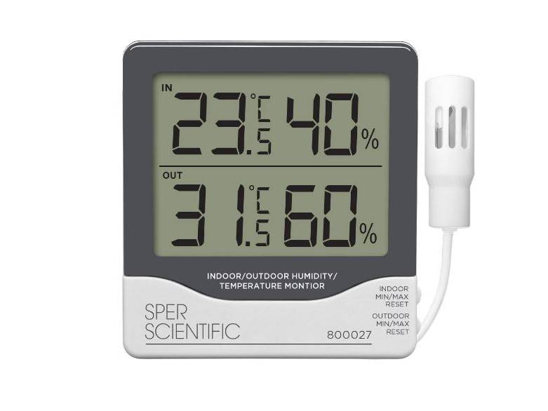 Sper Scientific Indoor/Outdoor Humidity/Temperature Monitor