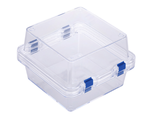 MSE PRO Static Dissipative (ESD Safe) Plastic Membrane Box (150x150x100 mm) for Delicate Materials Storage, Wafer Carrier Cases, MSE Supplies LLC, MSE Supplies