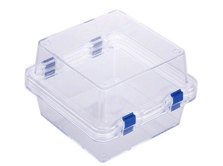MSE PRO Static Dissipative (ESD Safe) Plastic Membrane Box (150x150x100 mm) for Delicate Materials Storage, Wafer Carrier Cases, MSE Supplies LLC, MSE Supplies