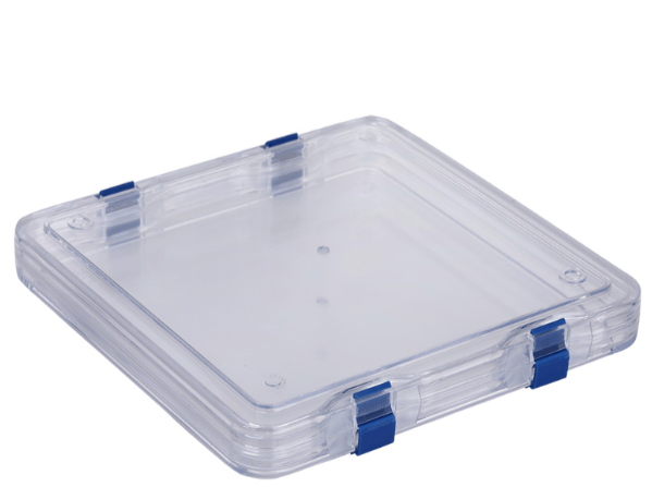 MSE PRO Static Dissipative (ESD Safe) Plastic Membrane Box (175x175x26 mm) for Delicate Materials Storage, Wafer Carrier Cases, MSE Supplies LLC, MSE Supplies