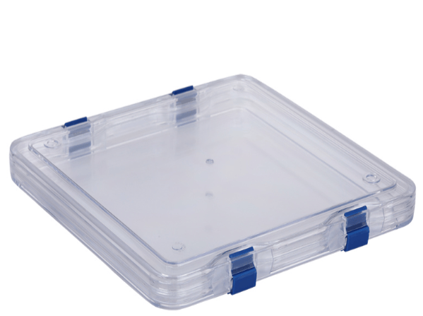 MSE PRO Plastic Membrane Box (175x175x26 mm) for Delicate Materials Storage, Wafer Carrier Cases, MSE Supplies LLC, MSE Supplies