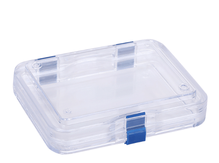MSE PRO Static Dissipative (ESD Safe) Plastic Membrane Box (125x100x30.6 mm) for Delicate Materials Storage, Wafer Carrier Cases, MSE Supplies LLC, MSE Supplies