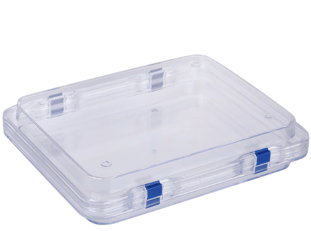 MSE PRO Plastic Membrane Box (250x200x50 mm) for Delicate Materials Storage, Wafer Carrier Cases, MSE Supplies LLC, MSE Supplies