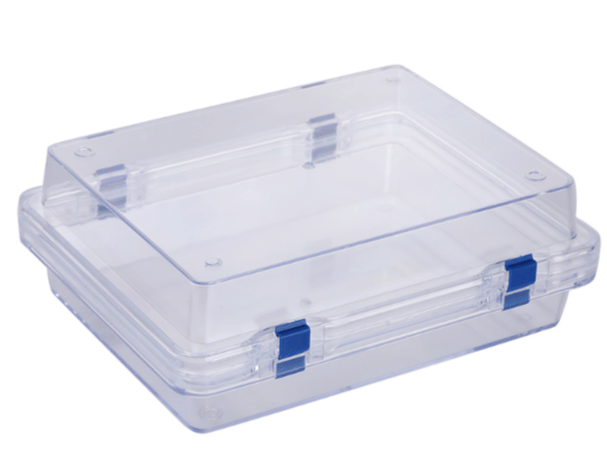 MSE PRO Static Dissipative (ESD Safe) Plastic Membrane Box (225x175x76 mm) for Delicate Materials Storage, Wafer Carrier Cases, MSE Supplies LLC, MSE Supplies