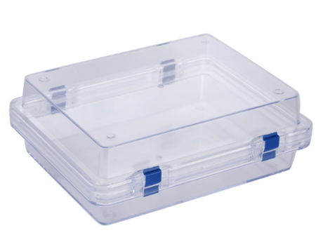 MSE PRO Static Dissipative (ESD Safe) Plastic Membrane Box (225x175x76 mm) for Delicate Materials Storage, Wafer Carrier Cases, MSE Supplies LLC, MSE Supplies