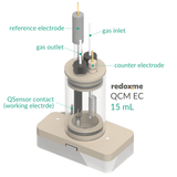 QCM EC BL 15 mL - Quartz Microbalance Electrochemical cell, Electrochemical Products, Redox.me, MSE Supplies